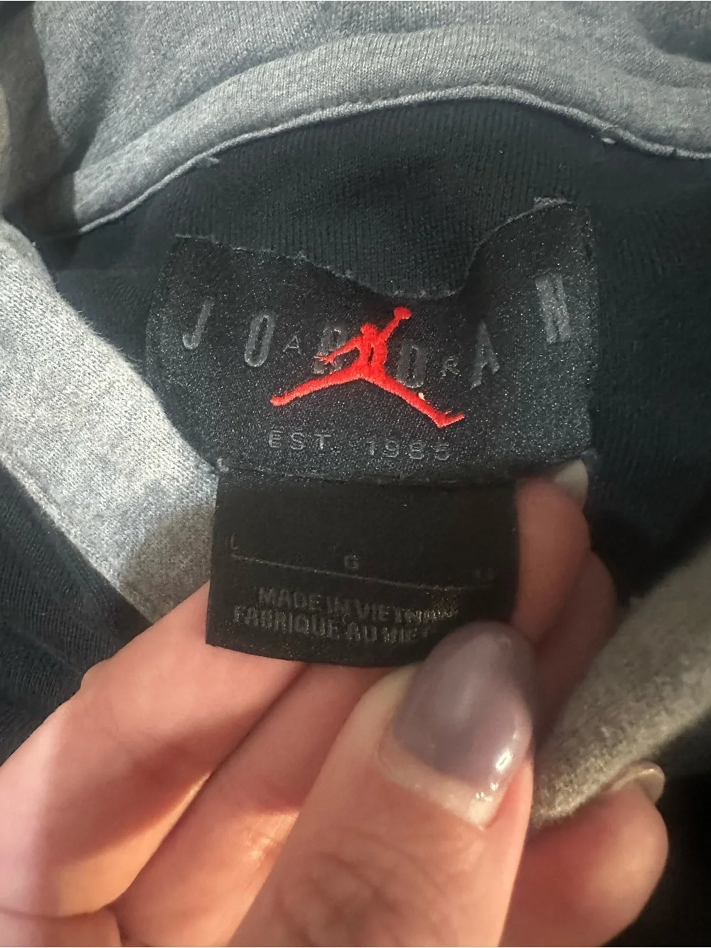 Air Jordan Black Fleece Hoodie Jumpman Pullover Large